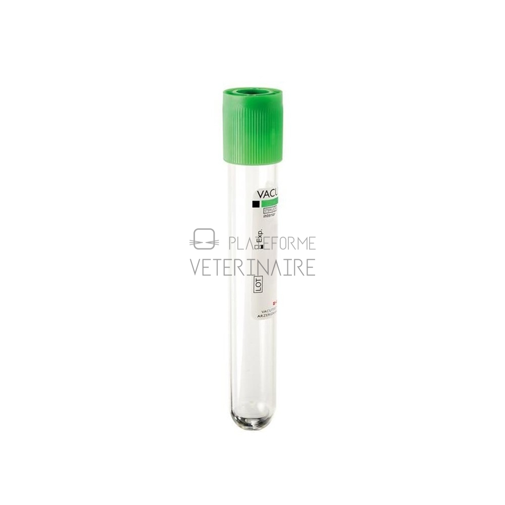 TUBE PRELEVEMENT VACUTEST 10ML HEPARINE LITHIUM (X 100)