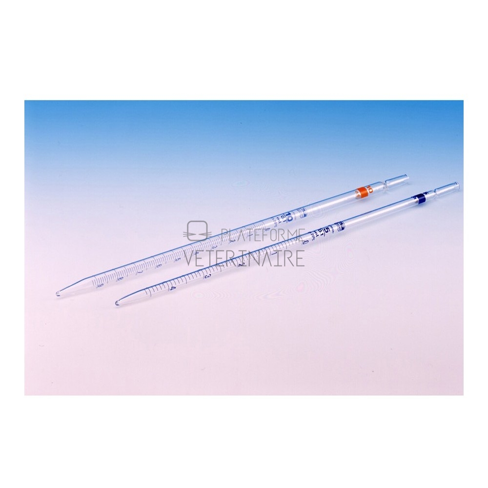 PIPETTE GRADUEE 0,5 ML 0 EN HAUT 1/100