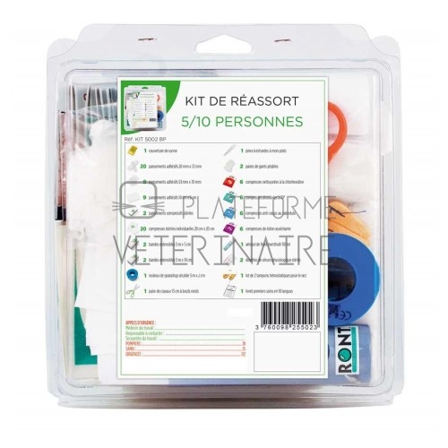 KIT POUR ARMOIRE PHARMACIE - 5 / 10 PERSONNES